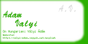 adam valyi business card